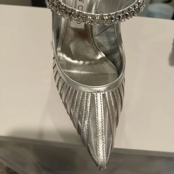 Jimmy Choo bling silver embellished pumps size 39 - Picture 4 of 6
